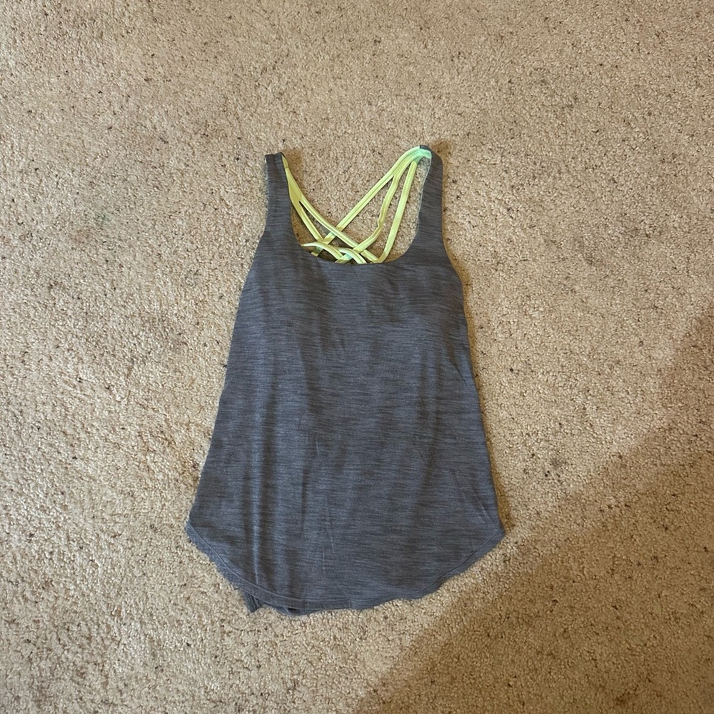 Lululemon Gray Backless Tank Top